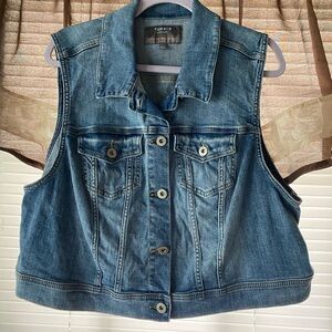 Denim Crop Vest